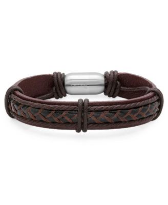 STEELTIME - Men's Leather String Design Bracelet from
