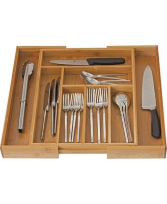 HomeIT - Bamboo Expandable Cutlery Drawer Organizer