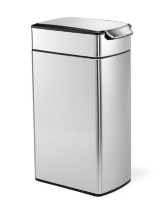 simplehuman - Brushed Stainless Steel Touch Bar Trash Can, 40 Liter Slim Fingerprint Proof