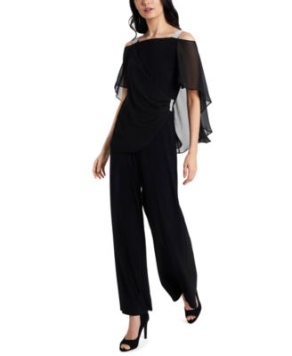 MSK - Side-Draped Cold-Shoulder Jumpsuit