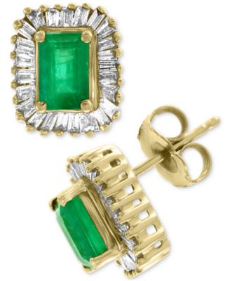 EFFY® Emerald (1 ct. t.w.) and Diamond (5/8 ct. t.w.) in 14k Gold or 14k White Gold image