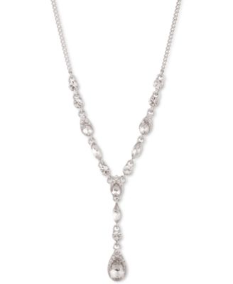 Givenchy - Pear-Shape Crystal Lariat Necklace, 16" + 3" extender
