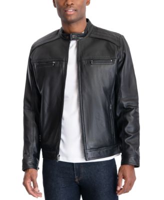 Michael Kors - Men's Perforated Leather Moto Jacket