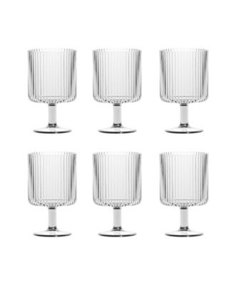 Mesa Stacking Goblet Premium Acrylic Goblet Glasses, Set of 6 image