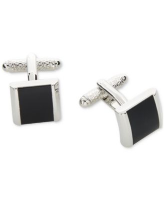 Perry Ellis Portfolio - Men's Black Square Cufflinks