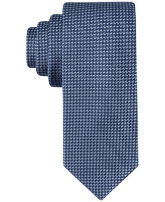 Calvin Klein - Men's Indigo Houndstooth Tie