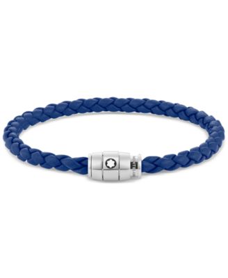 Montblanc - Blue Braided Leather Bracelet