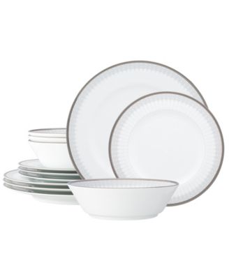 Silver Colonnade 12-Piece Dinnerware Set, Service For 4 image