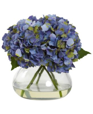 Nearly Natural - Large Blooming Hydrangea w/Vase