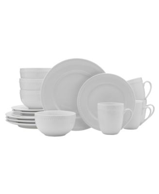 Everyday Whiteware Beaded 16 Piece Dinnerware Set, Service for 4 image