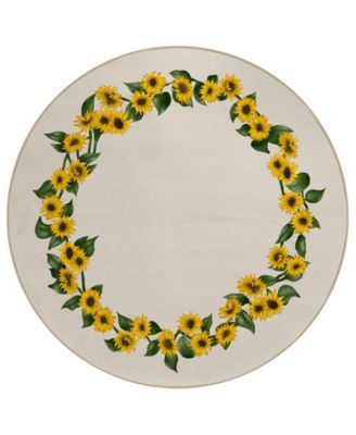 Kendall Kitchen Washable KE17 8' x 8' Round Area Rug image