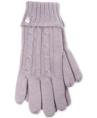 Heat Holders - Women's Amelia Solid Cable-Knit Gloves