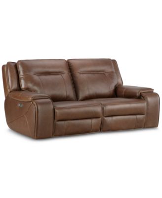 CLOSEOUT! Hansley 2-Pc. Zero Gravity Power Recliner Leather Sofa, Created for Macy's image