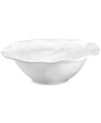Q Squared - QSquared Ruffle White Melamine 12" Serving Bowl