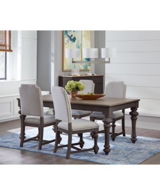 Macy's - Mandeville 5 Pc. Dining Set (Rectangular Table & 4 Upholstered Chairs)