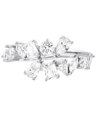 Macy's - Cubic Zirconia Multi-Cut Horizontal Cluster Ring