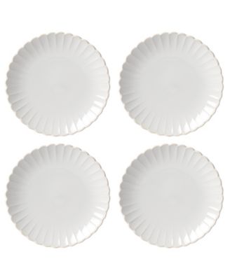 French Perle Scallop Dinner Plates, Set of 4 image