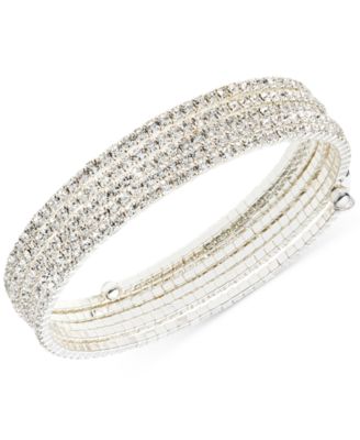 Multi-Row Rhinestone Flex Bracelet image