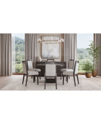 Macy's - Tivie 7pc Dining Set (Round Table + 6 Dining Chairs)