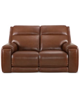 Varsani 67" Zero Gravity Leather Loveseat, Created for Macy's image