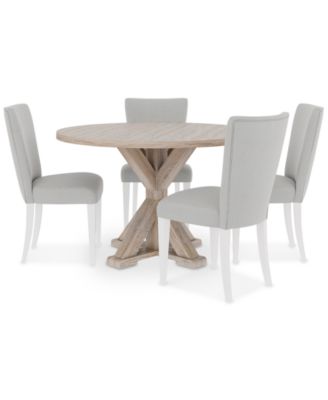 CLOSEOUT! Catriona 5pc Dining Set (Round Dining Table & 4 Upholstered Side Chairs) image