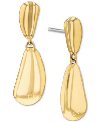 Calvin Klein - Stainless Steel Structural Drop Earrings