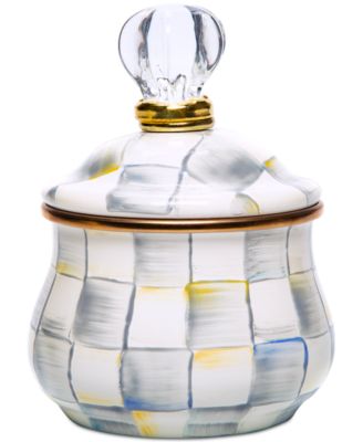 Sterling Check Lidded Sugar Bowl image