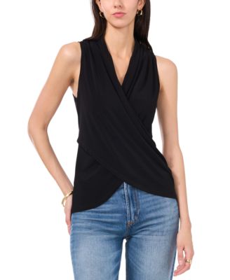 Vince Camuto - Women's Crossover Sleeveless Knit Top