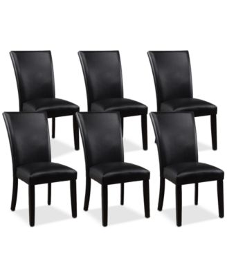 Kellet 6 Pc. Faux Leather Dining Chair Set, Created for Macy's image