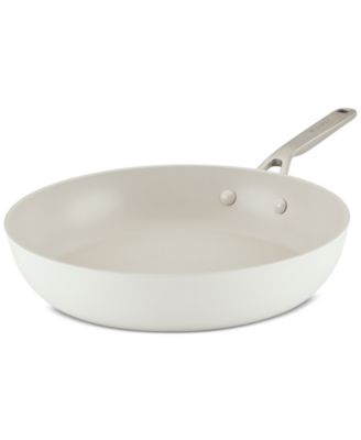 KitchenAid - 12.25" Ceramic Nonstick Frypan, Porcelain White