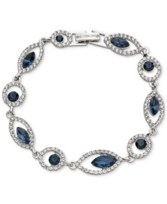 Givenchy - Silver-Tone Pav&eacute; & Color Crystal Flex Bracelet