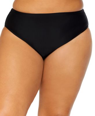 Island Escape - Plus Size Solid Bikini Briefs