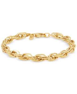 Macy's - Polished Interlocking Link Bracelet in 14k Yellow Gold