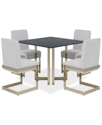 Furniture - Emila 5pc Dining Set (Square Table + 4 Chairs), Created for Macy's