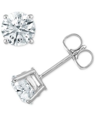 Macy's - Diamond Four Prong Stud Earrings (3/4 ct. t.w.)