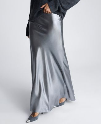 Kenneth Cole - Women's Metallic Pull-On Bias Flared Maxi Skirt