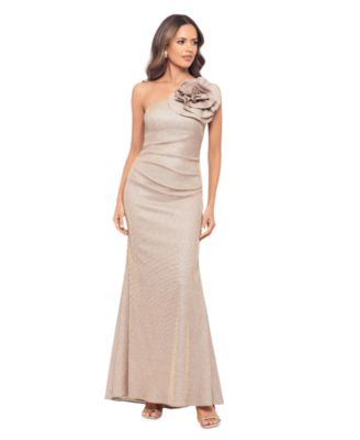 Betsy & Adam - Petite Rosette One-Shoulder Gown