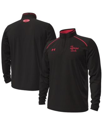 Under Armour - Men's Black Texas Tech Red Raiders Throwback Cursive Quarter-Zip Pullover Top
