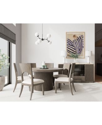 Macy's - Frandlyn 7pc Dining Set (Round Dining Table + 6 Side Chairs)