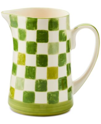 MacKenzie-Childs - Green Check Pitcher