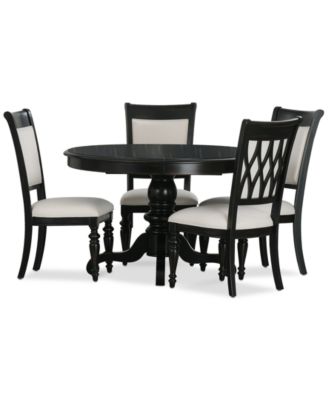 Macy's - Daria 5 Pc. Dining Set (Round Table & 4 Upholstered Side Chairs)