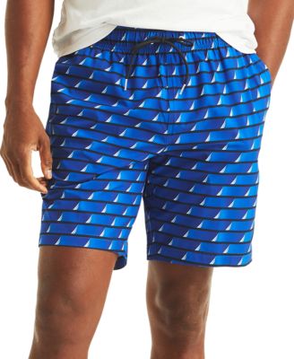 Nautica - Men's Printed Drawstring Quick Dry 6" Swim Trunks