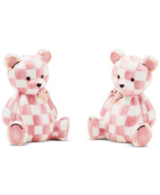 MacKenzie-Childs - Rosy Bear Salt & Pepper Shaker Set