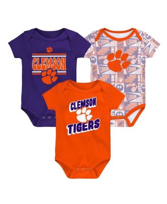 Outerstuff - Newborn Orange Clemson Tigers Sunday Comics 3-Pack Bodysuit Set
