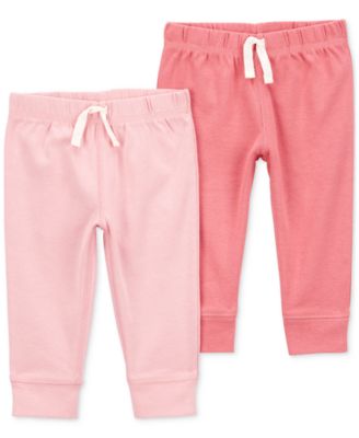 Carter's - Baby Girls Cotton Pull-On Pants, 2 Pack