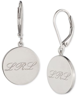 Lauren Ralph Lauren - Sterling Silver Logo Script Drop Earrings