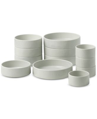 Modulus 12 Pc. Porcelain Bowl Set, Service for 4 image