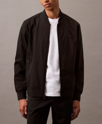 Calvin Klein - Men's Logo-Print Matte Bomber Jacket