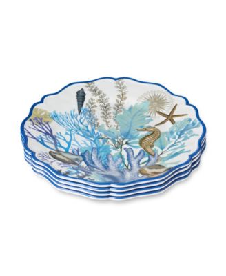 Blue Lagoon Melamine Dinner Plates, Set of 4 image