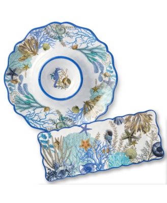Blue Lagoon Melamine 2-Piece Appetizer Set image